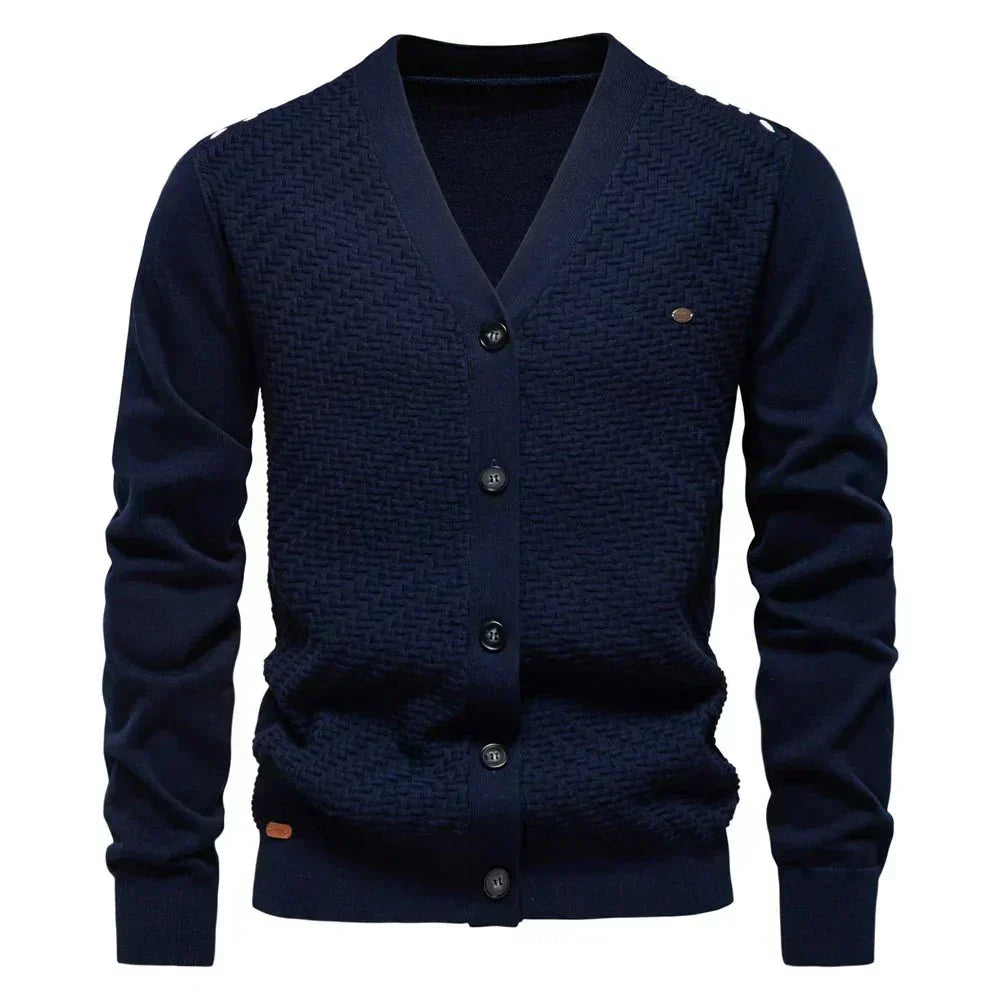 Belvenza | Cardigan Caldo da Uomo in Maglia con Scollo a V