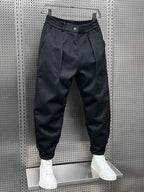 Belvenza | Pantaloni Eleganti in Tessuto Nero