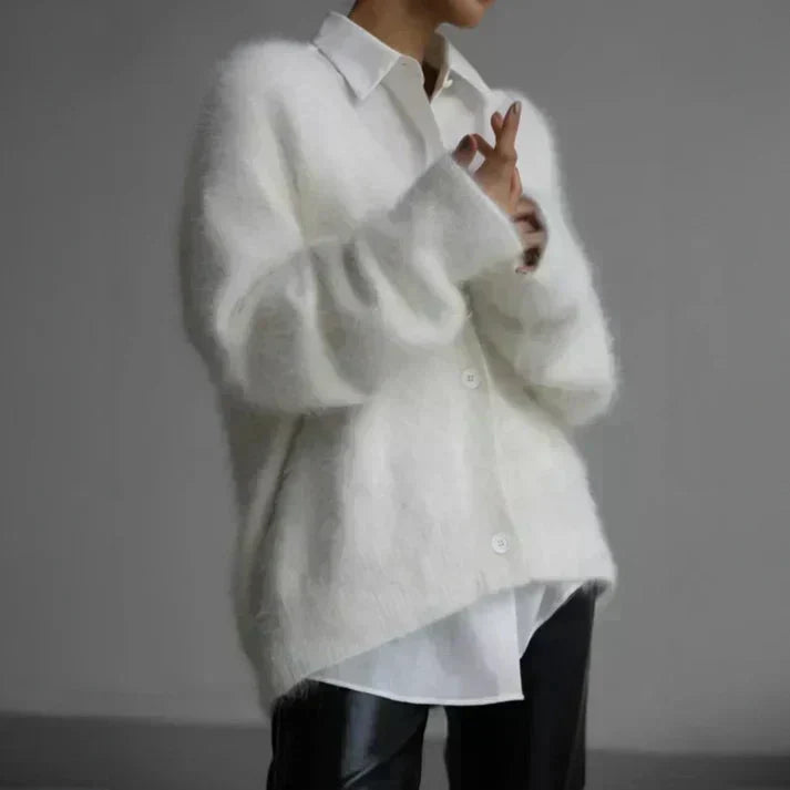 Belvenza | Pullover Elegante in Maglia Grigia