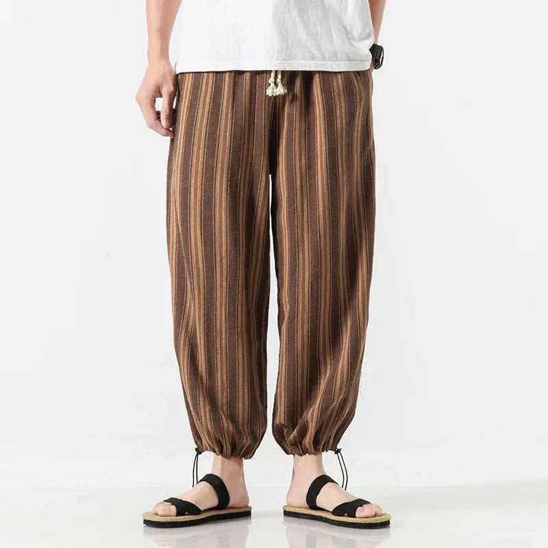 Belvenza | Pantaloni a Sigaretta in Tessuto Elegante