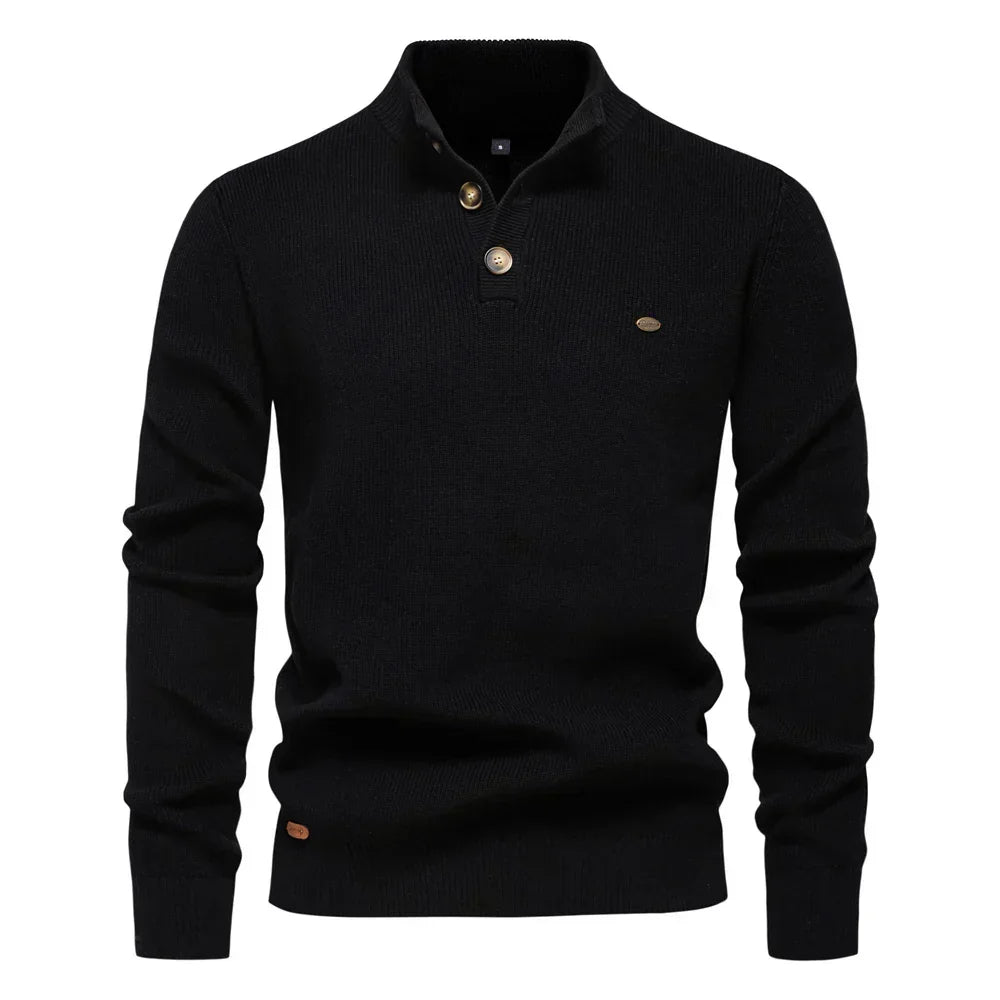 Belvenza | Pullover Elegante da Uomo con Design a Bottoni
