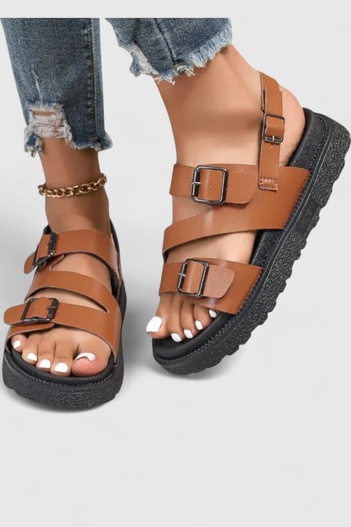 Belvenza | Sandali Comodi Beige Alenyta