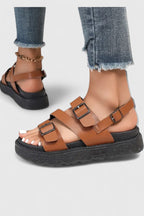 Belvenza | Sandali Comodi Beige Alenyta