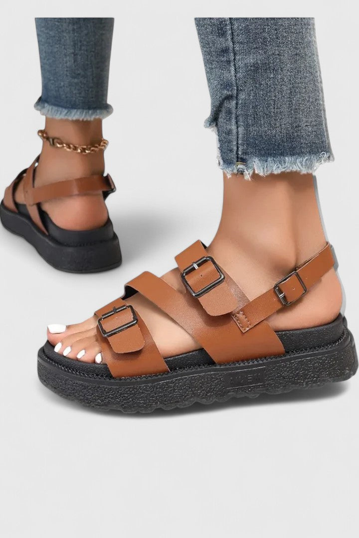 Belvenza | Sandali Comodi Beige Alenyta