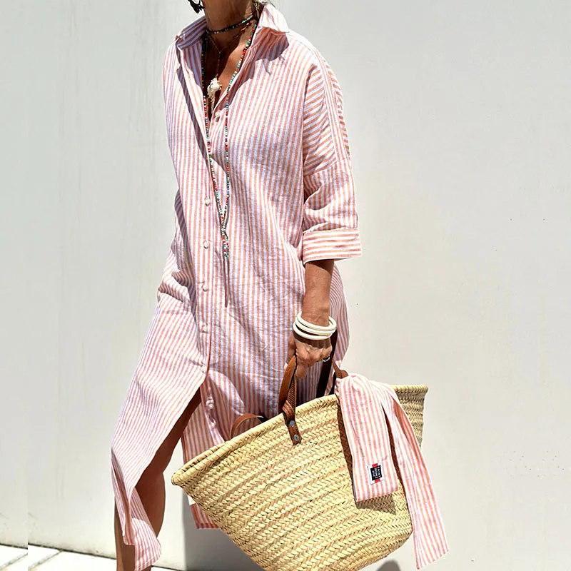 Belvenza | Abito a Righe Elegante