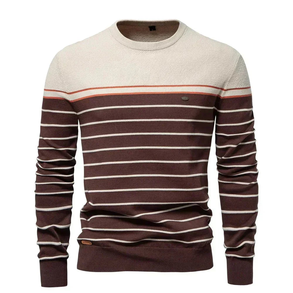 Belvenza | Pullover Robusto da Uomo in Colore Neutro
