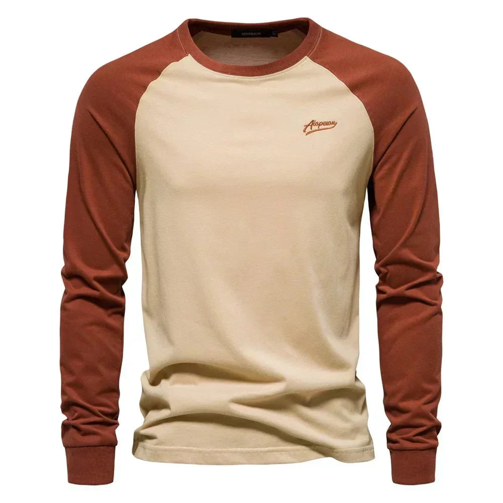 Belvenza | Maglietta a Maniche Lunghe Raglan in Cotone Bianco