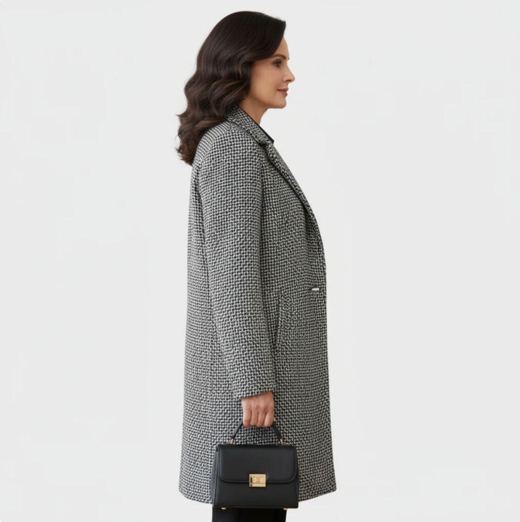 Belvenza | Cappotto Lungo in Tessuto Elegante