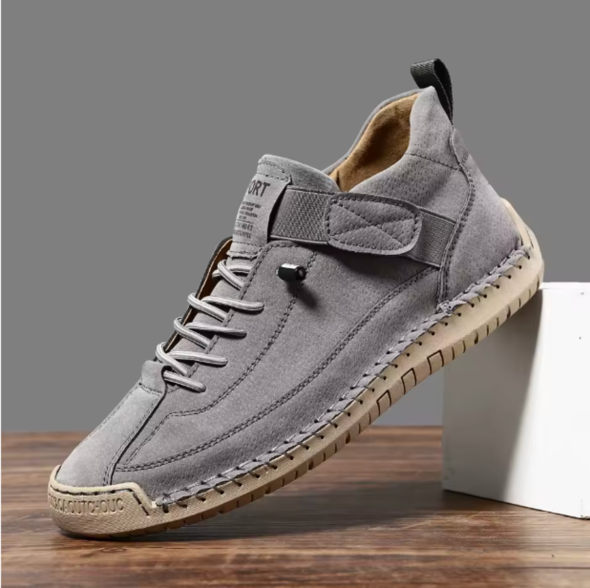 Belvenza | Sneakers di Supporto Comfort in Tessuto Grigio