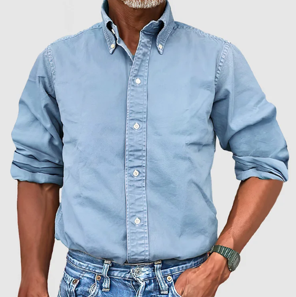 Belvenza | Camicia Classica in Cotone Blu