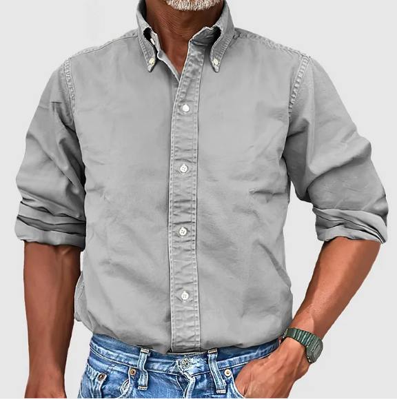 Belvenza | Camicia Classica in Cotone Blu
