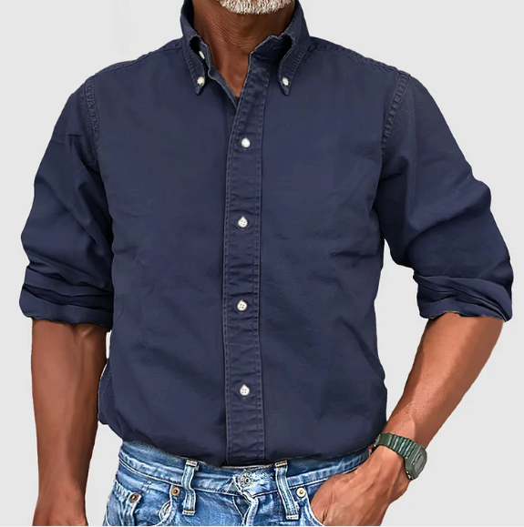 Belvenza | Camicia Classica in Cotone Blu