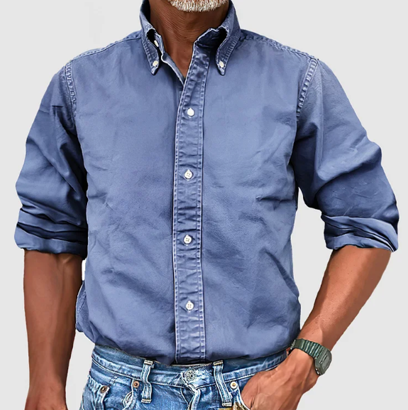 Belvenza | Camicia Classica in Cotone Blu