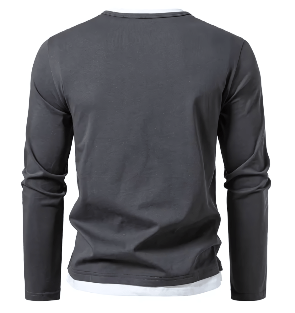 Belvenza | Maglietta a Maniche Lunghe in Cotone Pettinato Premium