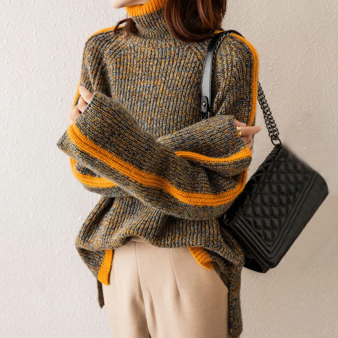 Belvenza | Pullover Elegante con Colletto Alto