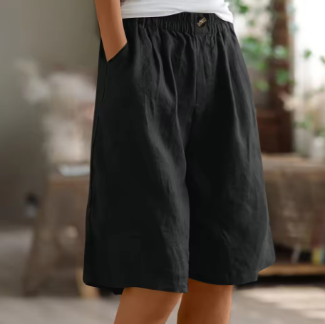 Belvenza | Pantaloni Corti Larghi in Cotone per il Tempo Libero