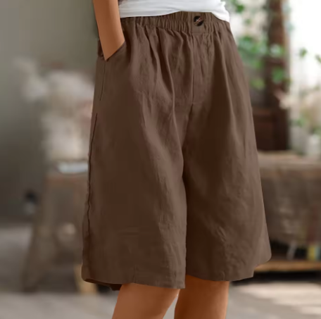 Belvenza | Pantaloni Corti Larghi in Cotone per il Tempo Libero