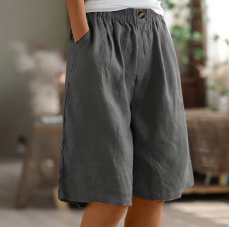 Belvenza | Pantaloni Corti Larghi in Cotone per il Tempo Libero