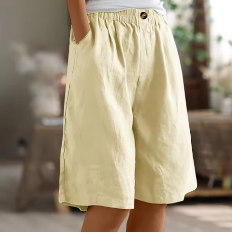 Belvenza | Pantaloni Corti Larghi in Cotone per il Tempo Libero
