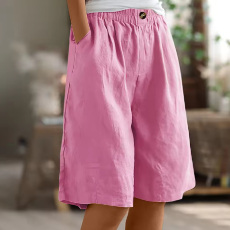 Belvenza | Pantaloni Corti Larghi in Cotone per il Tempo Libero