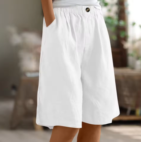 Belvenza | Pantaloni Corti Larghi in Cotone per il Tempo Libero