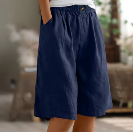 Belvenza | Pantaloni Corti Larghi in Cotone per il Tempo Libero
