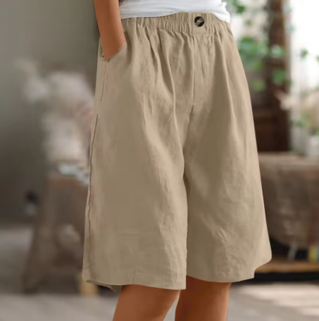 Belvenza | Pantaloni Corti Larghi in Cotone per il Tempo Libero