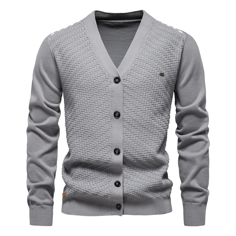 Belvenza | Cardigan Caldo da Uomo in Maglia con Scollo a V