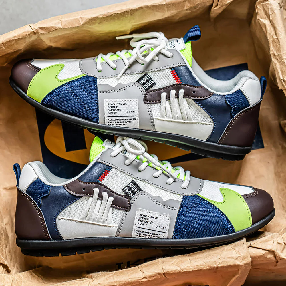 Belvenza | Sneakers Confortevoli con Lacci in Tessuto Grigio