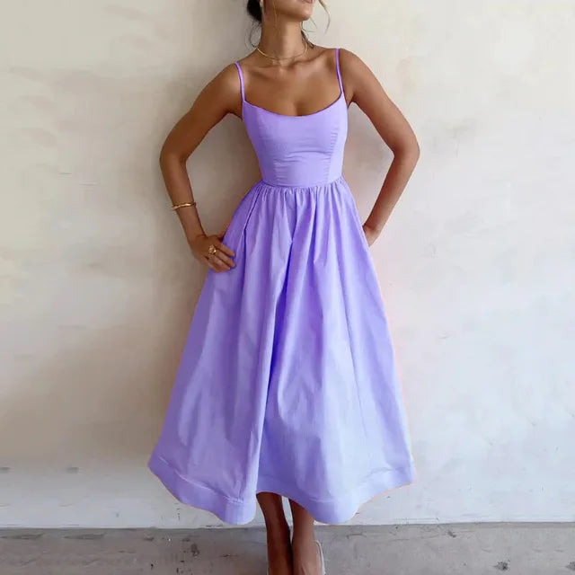 Belvenza | Vestito Flare Elegante in Tessuto Leggero