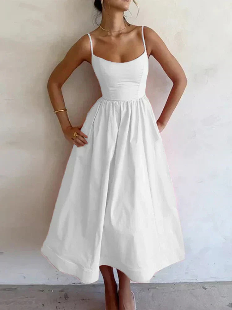 Belvenza | Vestito Flare Elegante in Tessuto Leggero