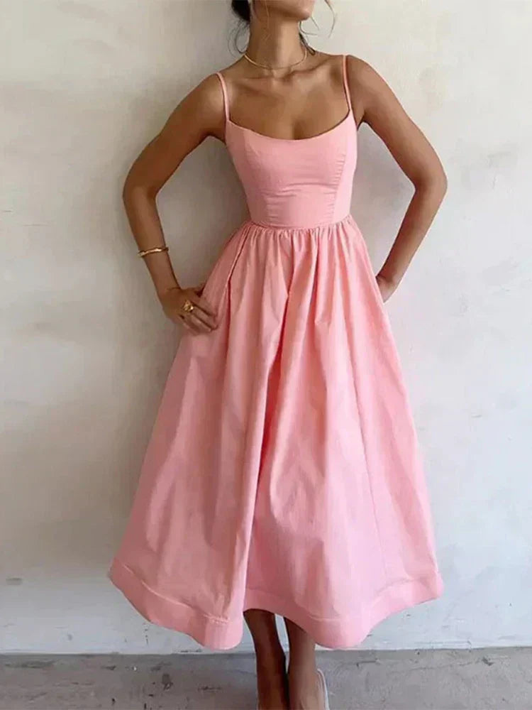 Belvenza | Vestito Flare Elegante in Tessuto Leggero