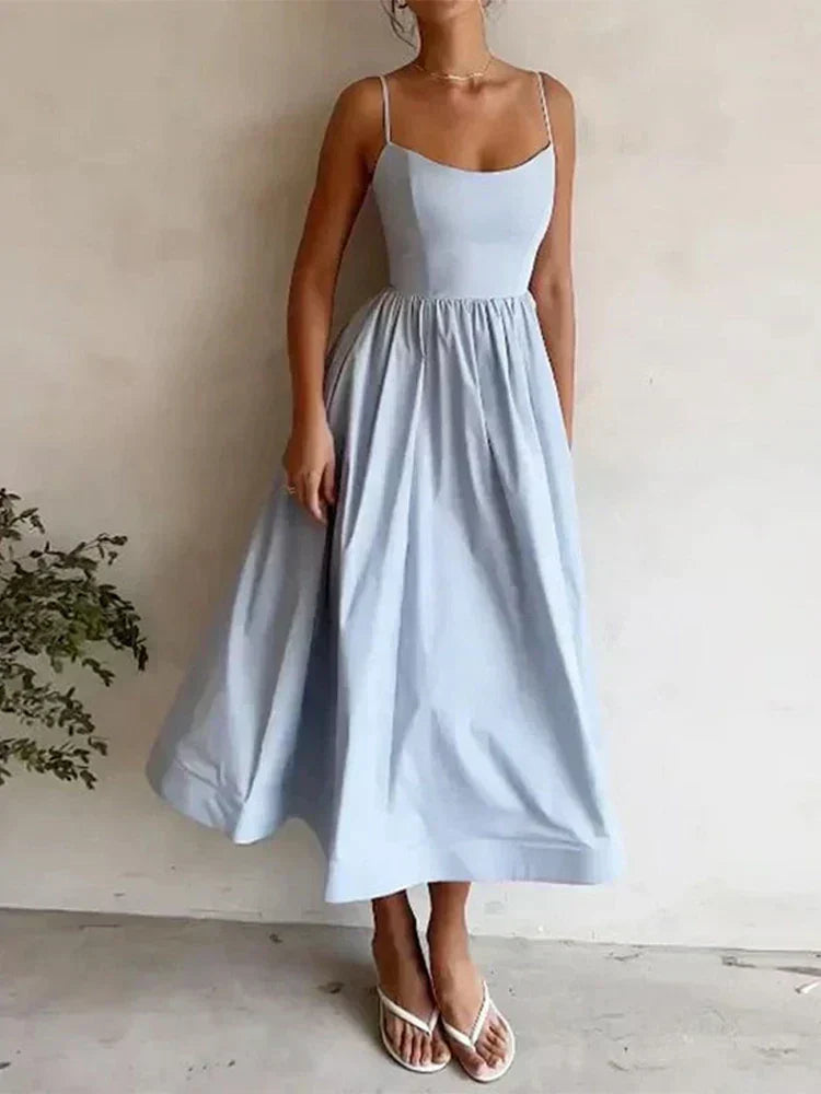 Belvenza | Vestito Flare Elegante in Tessuto Leggero