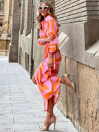 Belvenza | Abito a Righe Elegante
