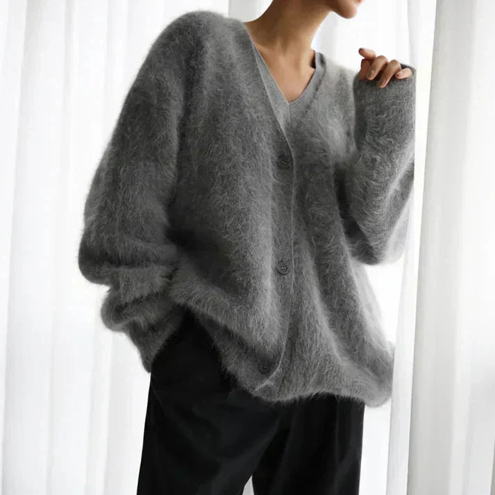 Belvenza | Pullover Elegante in Maglia Grigia