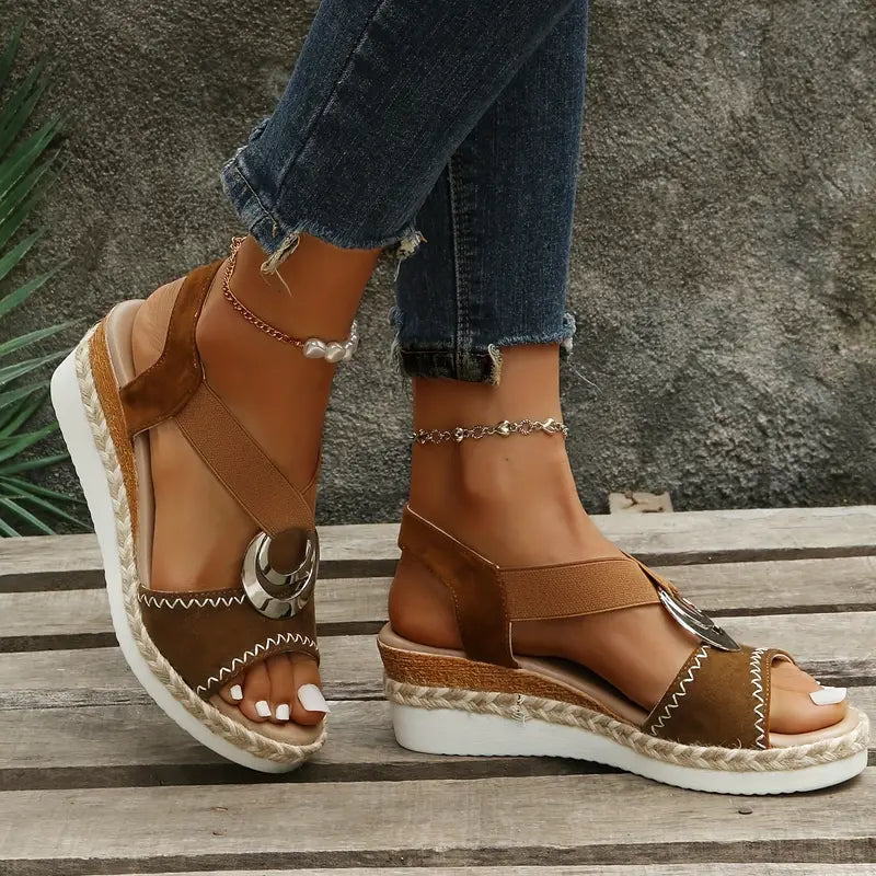Belvenza | Sandali Eleganti con Plateau Nera
