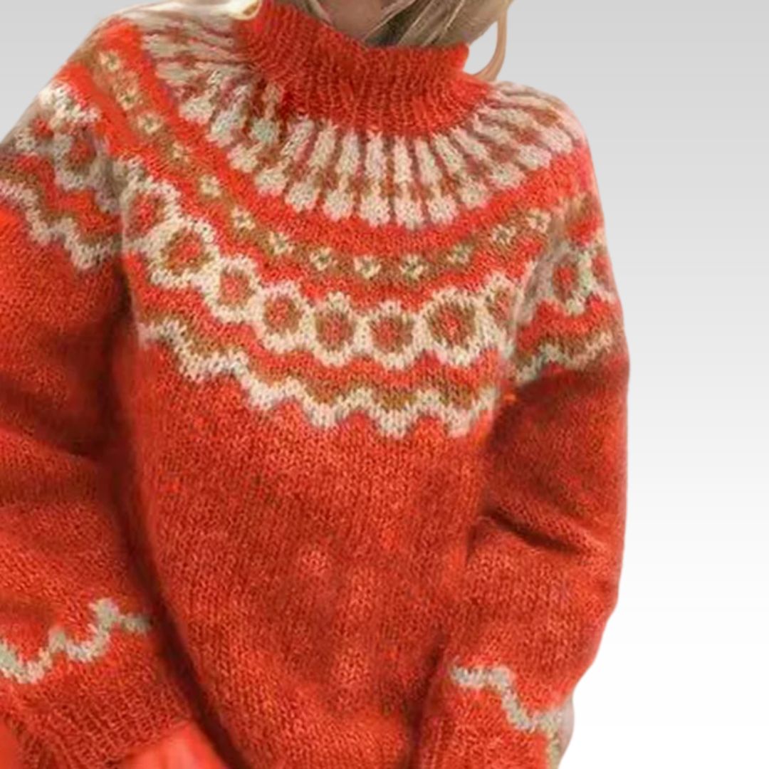 Belvenza | Maglione Elegante a Collo Alto in Cashmere