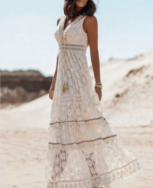 Belvenza | Abito Boho con Frange e Coulisse