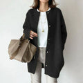 Belvenza | Cardigan Elegante in Maglia Grigia