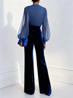 Belvenza | Tuta Elegante in Rete Blu