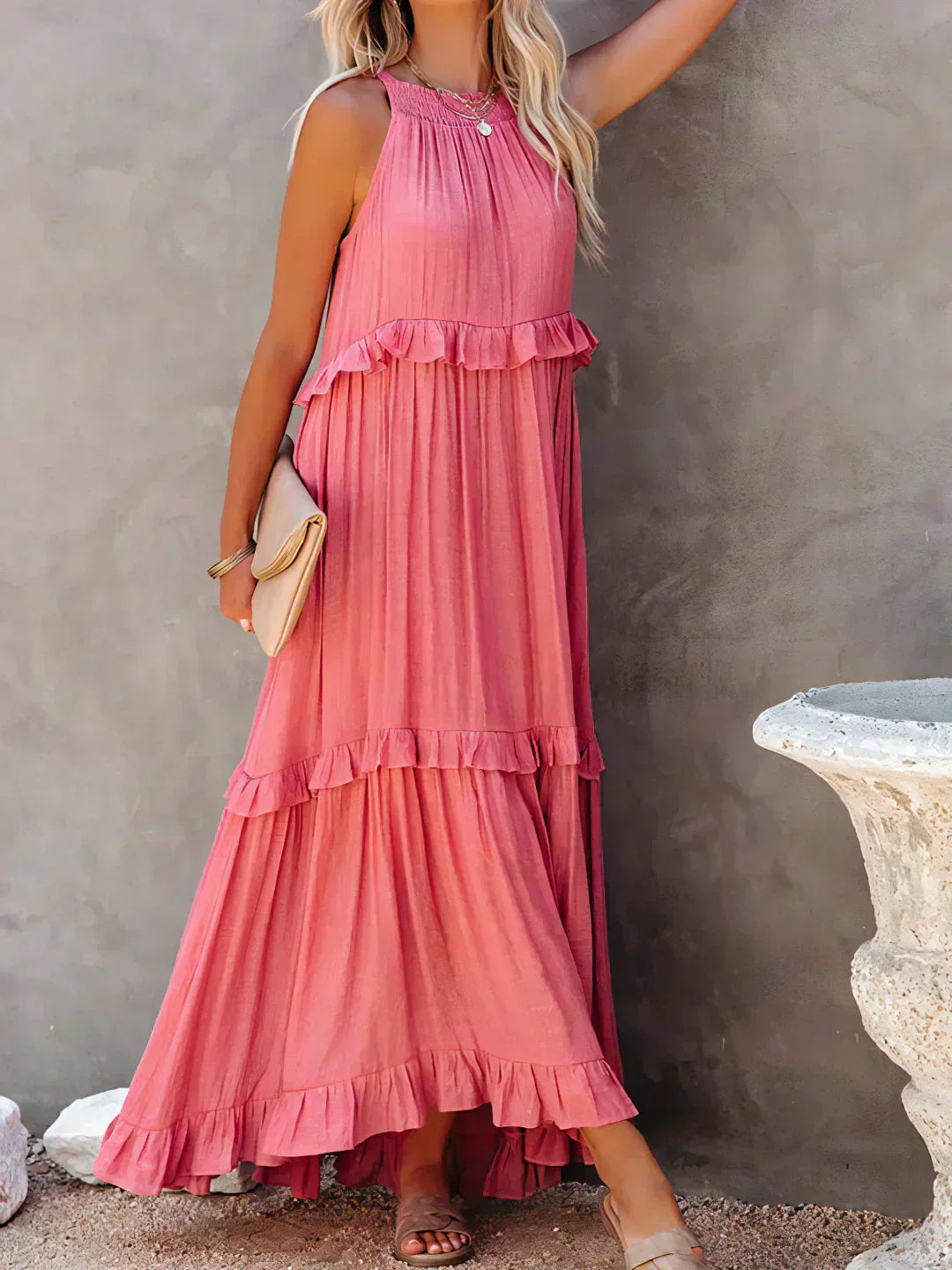Belvenza | Abito Elegante con Bordo a Volant