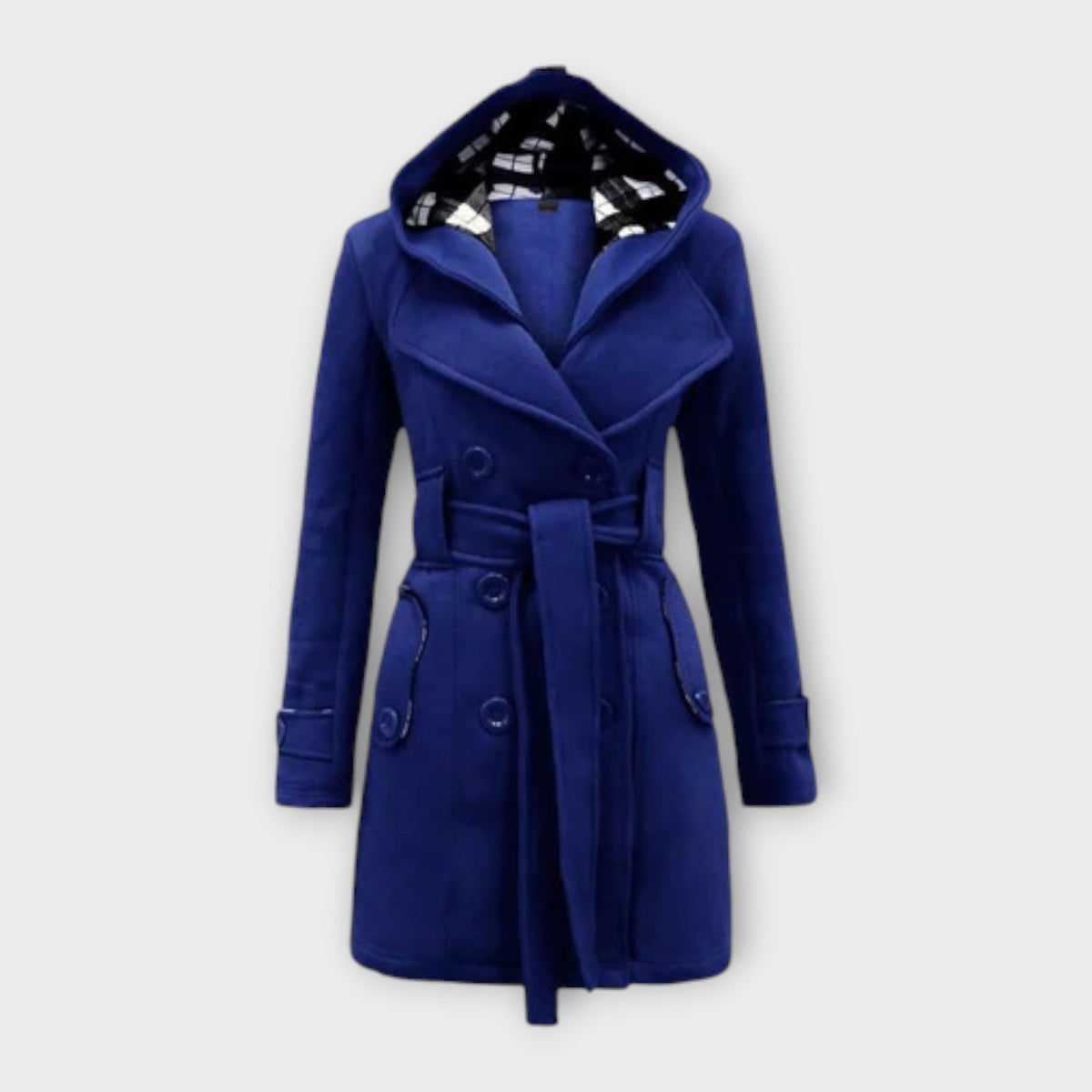 Belvenza | Cappotto Elegante di Transizione in Tessuto Nero
