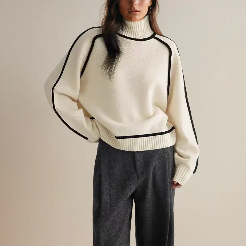 Belvenza | Maglione Elegante in Cashmere Grigio