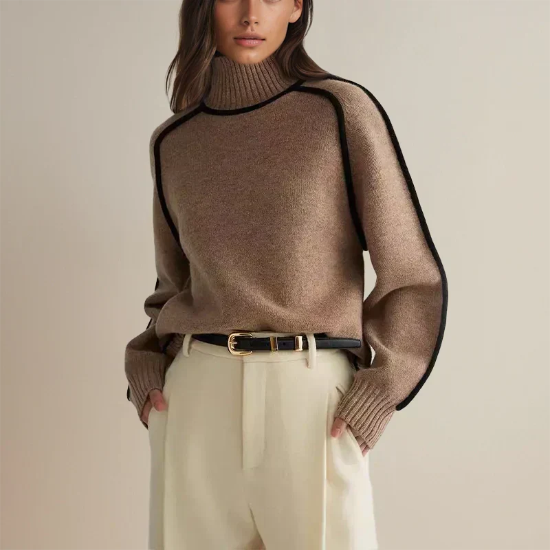 Belvenza | Maglione Elegante in Cashmere Grigio