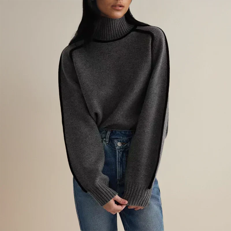 Belvenza | Maglione Elegante in Cashmere Grigio