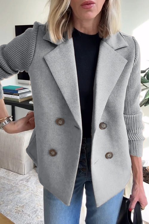Belvenza | Blazer Elegante in Maglia Grigia