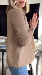Belvenza | Blazer Elegante in Maglia Grigia