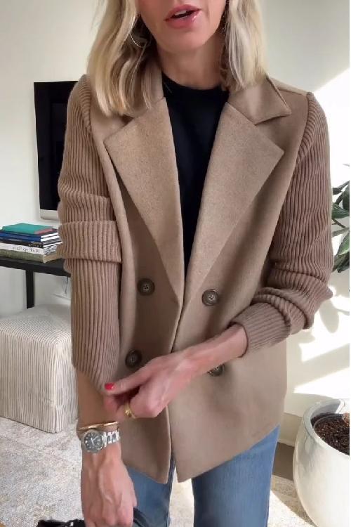 Belvenza | Blazer Elegante in Maglia Grigia