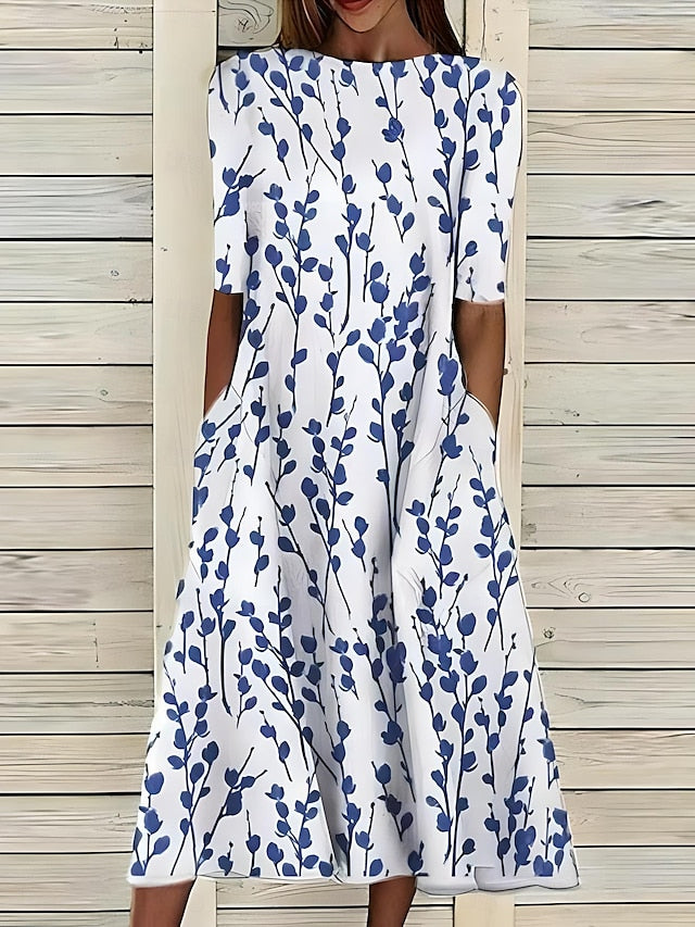 Belvenza | Vestito Elegante in Tessuto Costa Fiorita