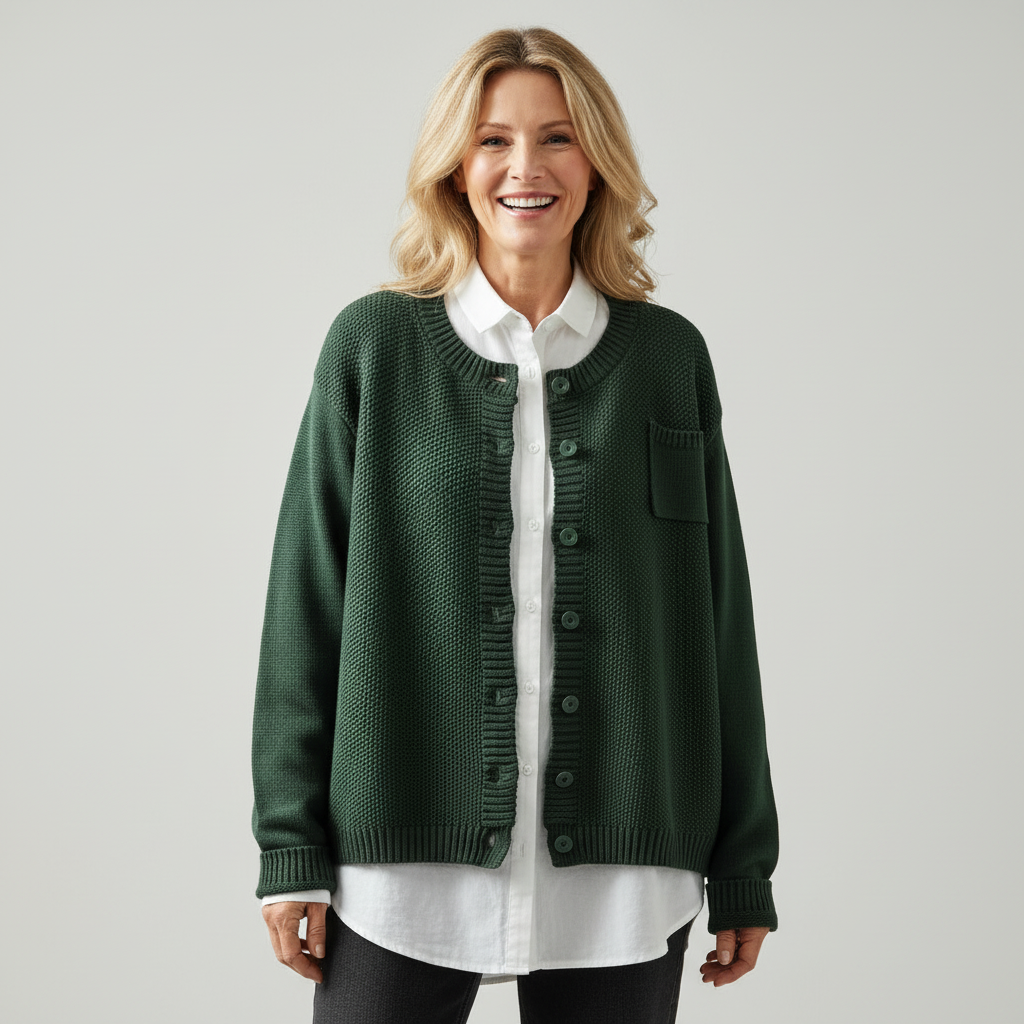 Belvenza | Cardigan Accogliente in Maglia Grigia